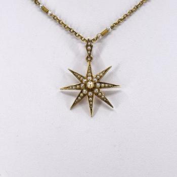 Zlatá hvězda s řetízkem Zlatá hvězda s řetízkem