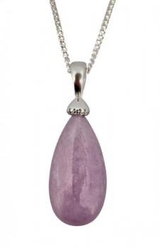 Stříbrný náhrdelník s mléčným kunzitem Stříbrný náhrdelník s mléčným kunzitem