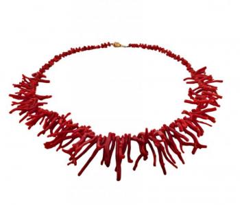 Náhrdelník z přírodního mořského korálu Náhrdelník z přírodního mořského korálu